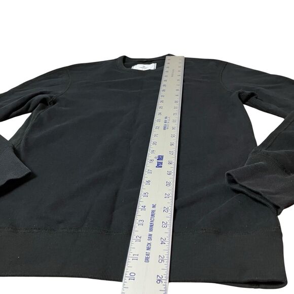 Reigning Champ Mens S Black Cotton Crewneck Sweatshirt Logo Athletic Streetwear - Picture 4 of 12